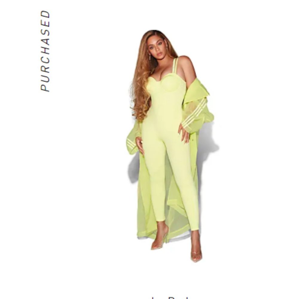 IVY PARK X ADIDAS HI RES YELLOW KNIT CATSUIT